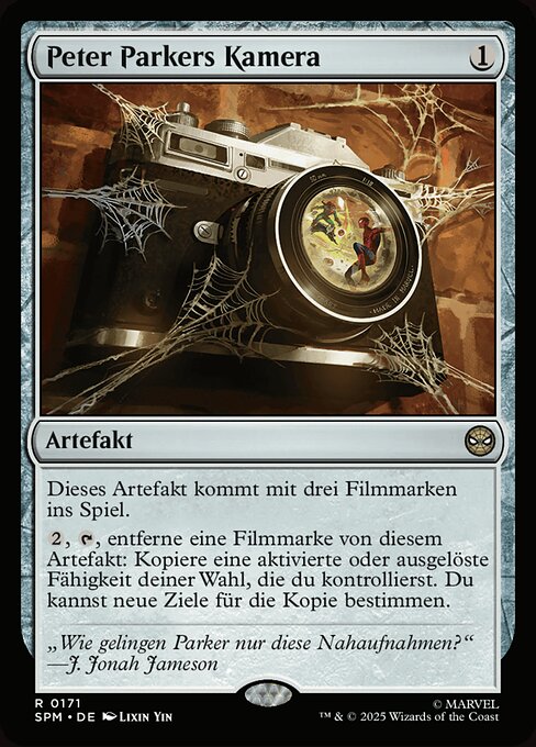 Peter Parkers Kamera SPM-171 Rare Near Mint Deutsch Foil