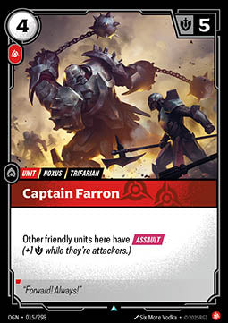 Captain Farron OGN-015 Uncommon Near Mint Englisch Foil
