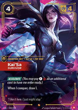 Kai'Sa, Survivor (V.1) OGN-039 Epic Excellent Englisch Foil