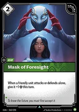 Mask of Foresight OGN-060 Uncommon Near Mint Englisch