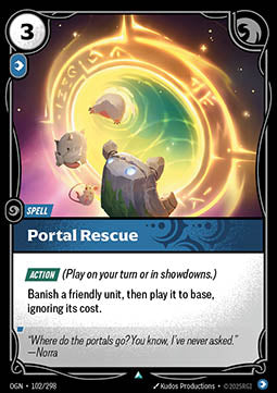 Portal Rescue OGN-102 Uncommon Excellent Englisch Foil