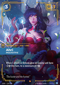 Ahri, Inquisitive OGN-119 Epic Near Mint Englisch Foil