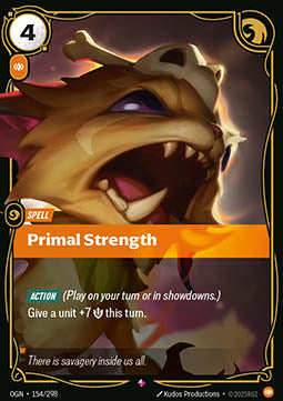 Primal Strength OGN-154 Rare Near Mint Englisch Foil