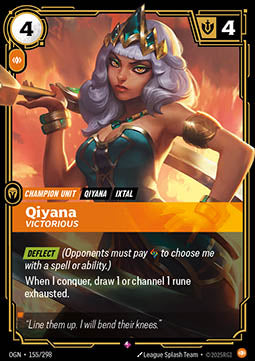 Qiyana, Victorious OGN-155 Rare Excellent Englisch Foil