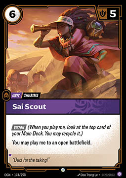 Sai Scout OGN-174 Common Near Mint Englisch Foil