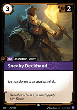 Sneaky Deckhand OGN-176 Common Near Mint Englisch
