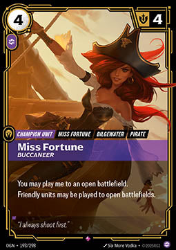 Miss Fortune, Buccaneer OGN-193 Rare Near Mint Englisch Foil