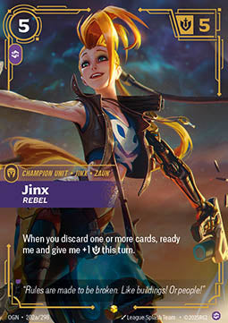 Jinx, Rebel OGN-202a Showcase Near Mint Englisch Foil