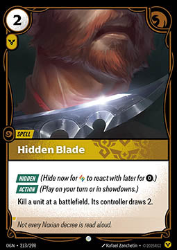 Hidden Blade OGN-213 Common Near Mint Englisch