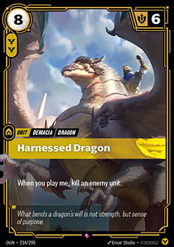 Harnessed Dragon OGN-234 Rare Near Mint Englisch Foil