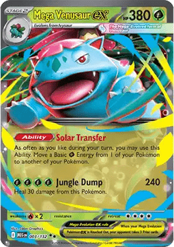 Mega Venusaur ex MEG-003 Double Rare Near Mint Englisch