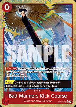 Bad Manners Kick Course (OP04-016) (V.2) PRB02 Alternate Art Near Mint Englisch
