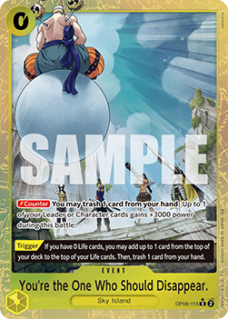You're the One Who Should Disappear. (OP06-115) (V.2) PRB02 Alternate Art Near Mint Englisch