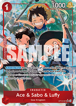 Ace & Sabo & Luffy (OP13-007) (V.2) OP13 Alternate Art Near Mint Englisch