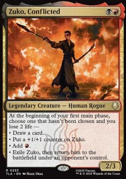 Zuko, Conflicted TLA-253 Rare Near Mint Englisch
