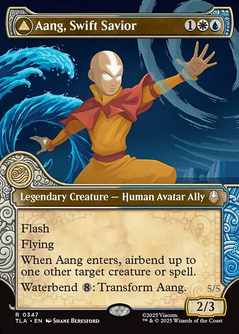 Aang, Swift Savior // Aang and La, Ocean's Fury XTLA-347 Rare Near Mint Englisch