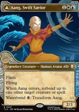 Aang, Swift Savior // Aang and La, Ocean's Fury (V.2) XTLA-347 Rare Excellent Englisch Foil