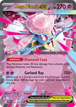 Mega Diancie ex PFL-041 Double Rare Near Mint Deutsch