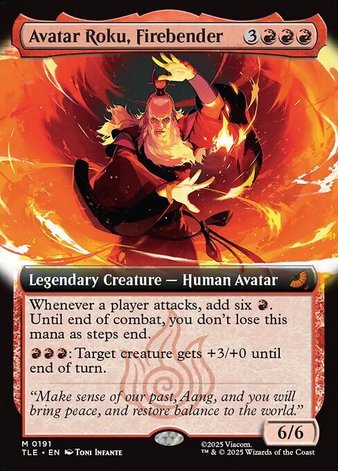 Avatar Roku, Firebender TLE-191 Mythic Excellent Englisch Foil