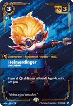 Heimerdinger, Inventor (V.1) OGNX-111a Showcase Near Mint Englisch Foil
