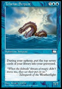 Tolarian Serpent WTH- Rare Light Played Englisch