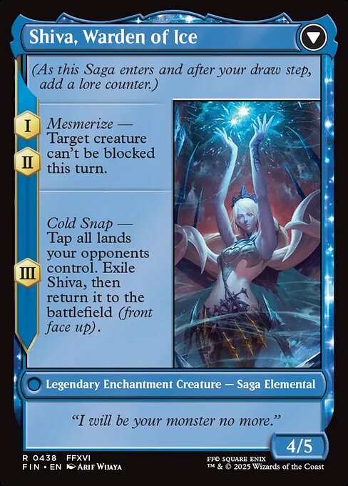 Jill, Shiva's Dominant // Shiva, Warden of Ice - Back Face