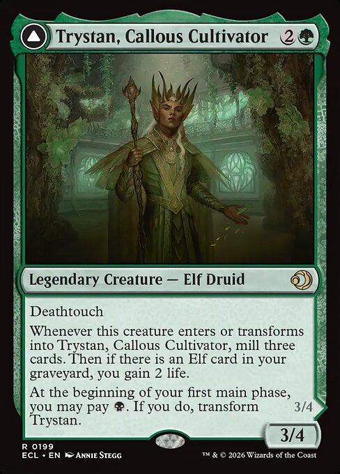 Trystan, Callous Cultivator // Trystan, Penitent Culler ECL-199 Rare Near Mint Englisch