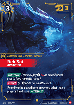 Rek'Sai, Breacher (V.2) SFD-029a Showcase Near Mint Englisch Foil
