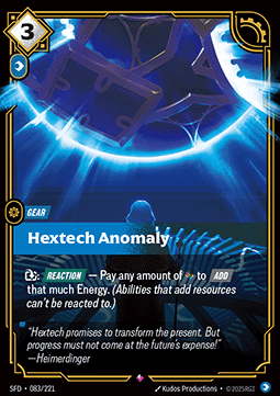 Hextech Anomaly SFD-083 Rare Excellent Englisch Foil
