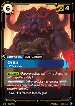 Ornn, Forge God SFD-085 Rare Near Mint Englisch Foil