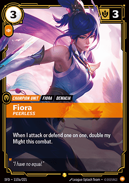 Fiora, Peerless SFD-110a Showcase Near Mint Englisch Foil