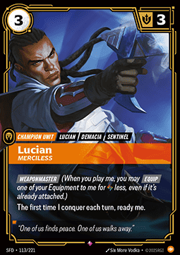 Lucian, Merciless SFD-113 Rare Near Mint Englisch Foil