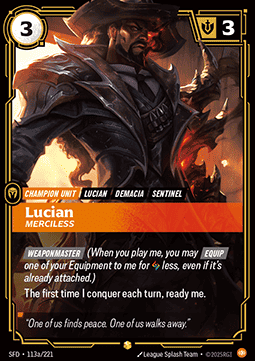 Lucian, Merciless SFD-113a Showcase Near Mint Englisch Foil