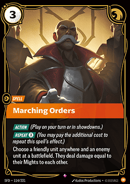 Marching Orders SFD-114 Rare Near Mint Englisch Foil