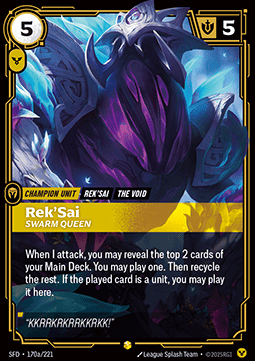 Rek'Sai, Swarm Queen SFD-170a Showcase Near Mint Englisch Foil