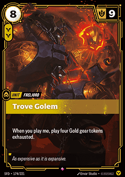 Trove Golem SFD-174 Rare Near Mint Englisch Foil