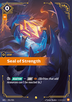 Seal of Strength SFD-231 Showcase Near Mint Englisch Foil