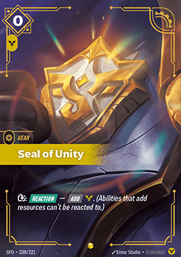 Seal of Unity SFD-238 Showcase Near Mint Englisch Foil