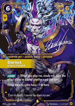 Darius, Executioner SFD-236* Signed Showcase Near Mint Englisch Foil