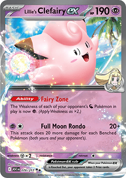 Lillie's Clefairy ex ASC-076 Double Rare Near Mint Englisch