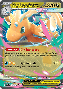 Mega Dragonite ex ASC-152 Double Rare Near Mint Englisch