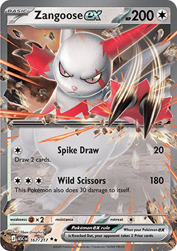 Zangoose Excellent ASC-167 Near Mint Englisch