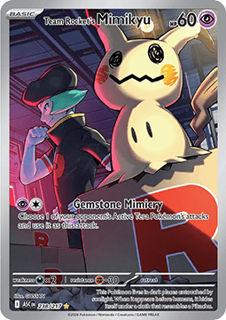 Team Rocket's Mimikyu ASC-238 Illustration Rare Near Mint Englisch
