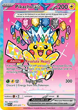 Pikachu ex ASC-277 Special Illustration Rare Near Mint Deutsch