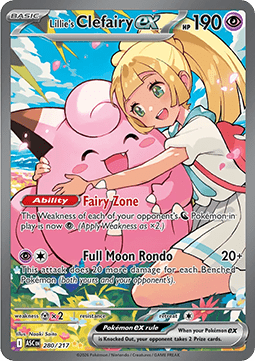Lillie's Clefairy ex ASC-280 Special Illustration Rare Near Mint Englisch