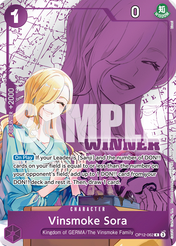 Vinsmoke Sora (OP12-062) (V.2) UP Rare Near Mint Englisch