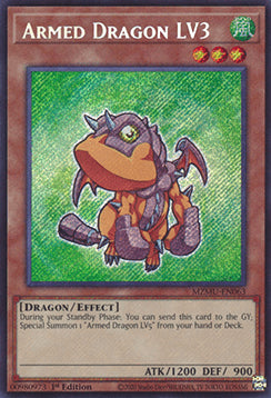 Bewaffneter Drache LV3 MZMU-063 Secret Rare Excellent Deutsch 1. Auflage