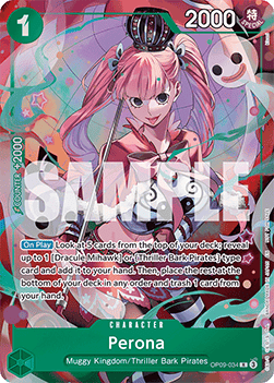 Perona (OP09-034) (V.2) UP Rare Near Mint Englisch