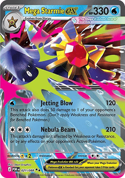 Mega Starmie ex POR-021 Double Rare Played Deutsch