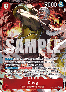 Krieg (OP15-008) (V.2) OP15 Alternate Art Near Mint Englisch
